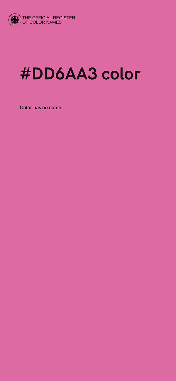 #DD6AA3 color image
