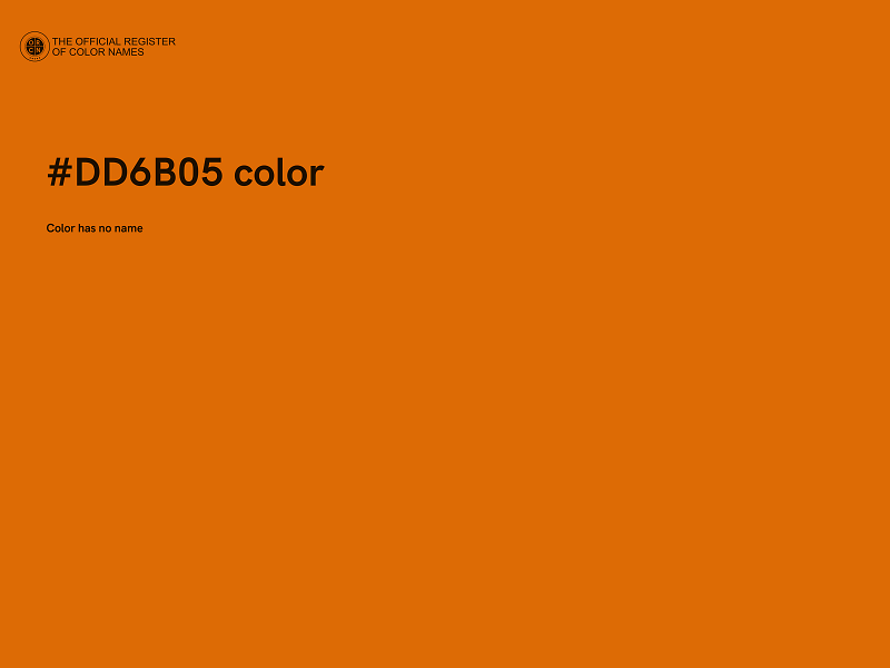 #DD6B05 color image