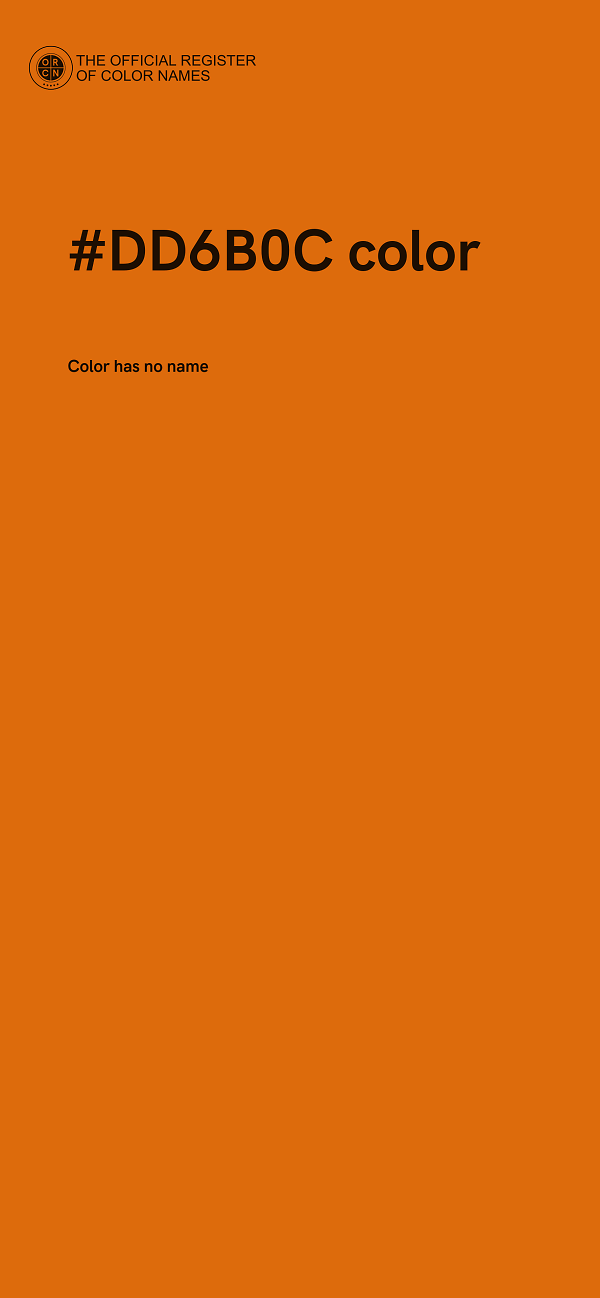 #DD6B0C color image