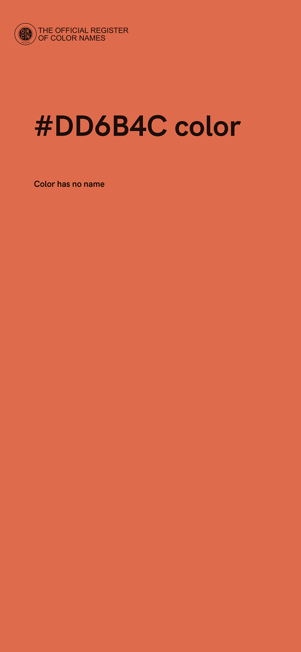 #DD6B4C color image
