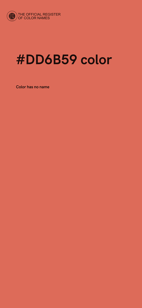#DD6B59 color image