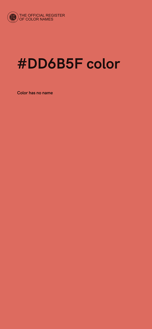 #DD6B5F color image
