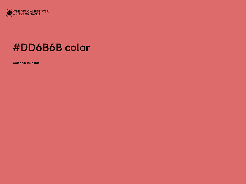 #DD6B6B color image