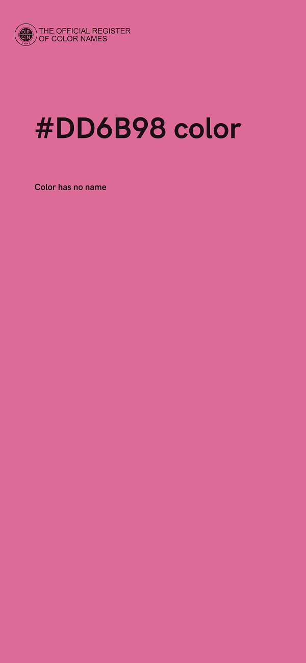 #DD6B98 color image