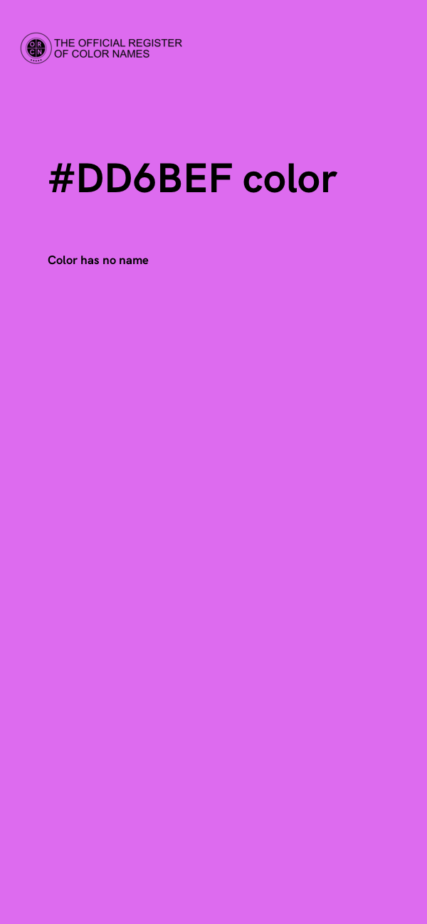 #DD6BEF color image