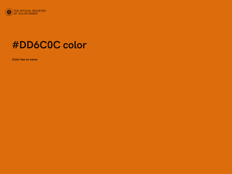 #DD6C0C color image