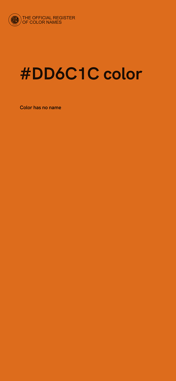#DD6C1C color image