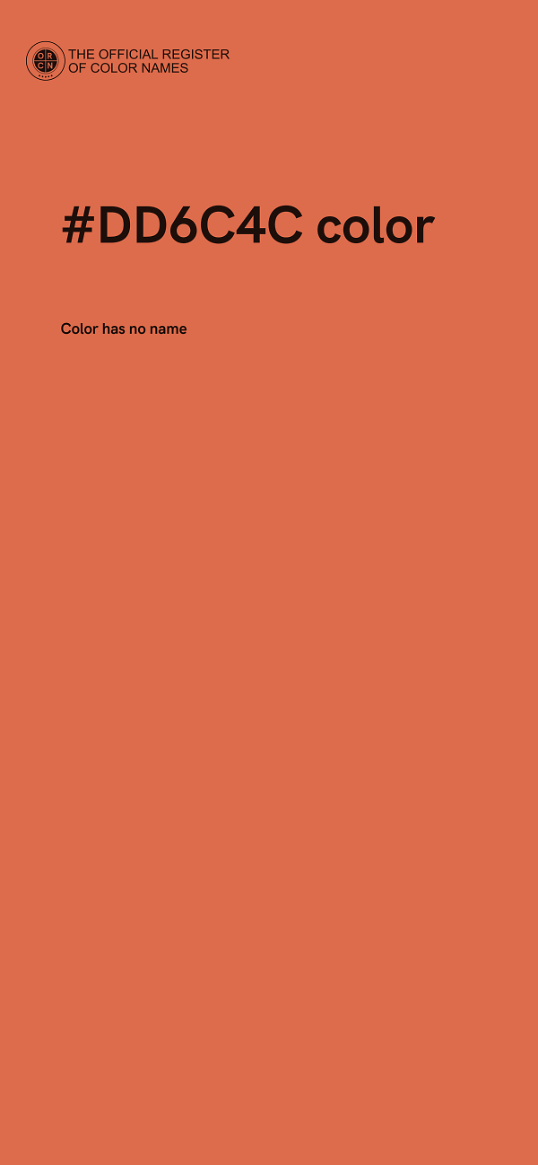 #DD6C4C color image