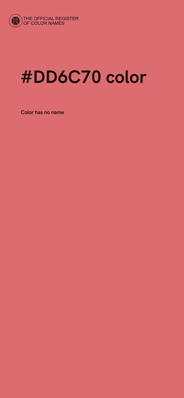 #DD6C70 color image
