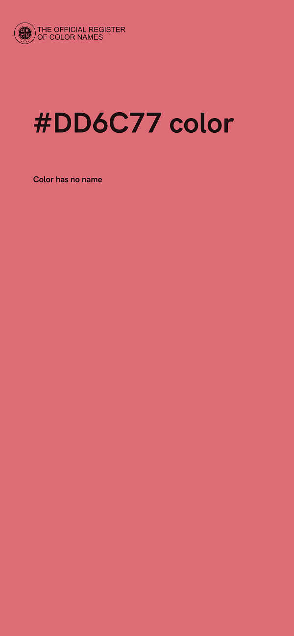 #DD6C77 color image
