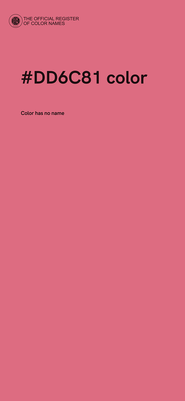 #DD6C81 color image