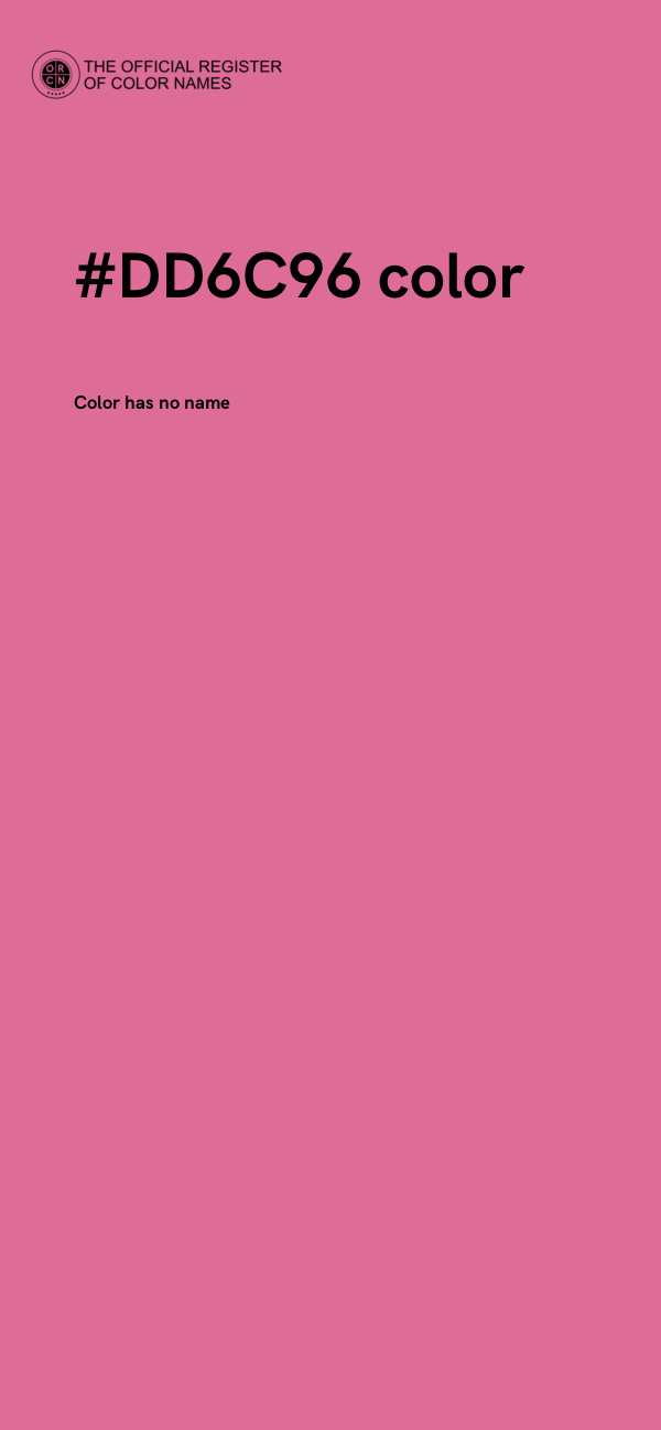 #DD6C96 color image