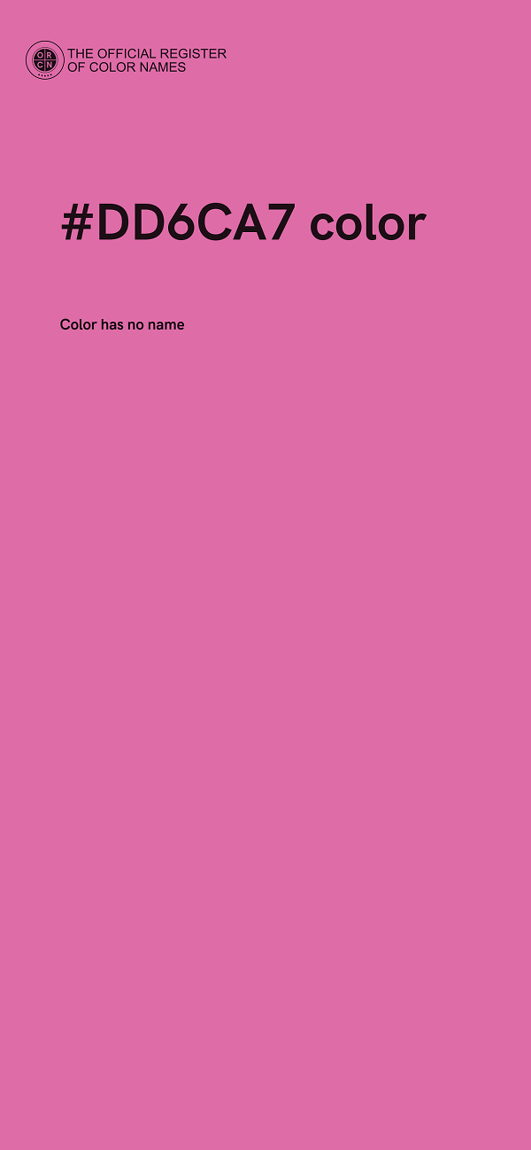 #DD6CA7 color image