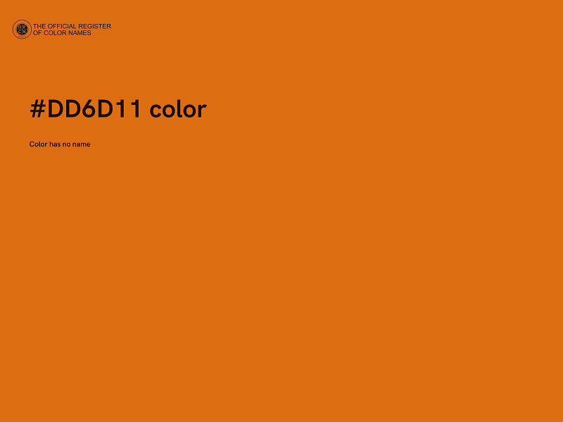 #DD6D11 color image