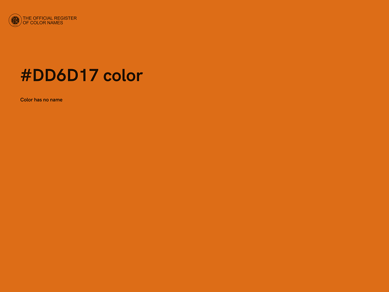 #DD6D17 color image