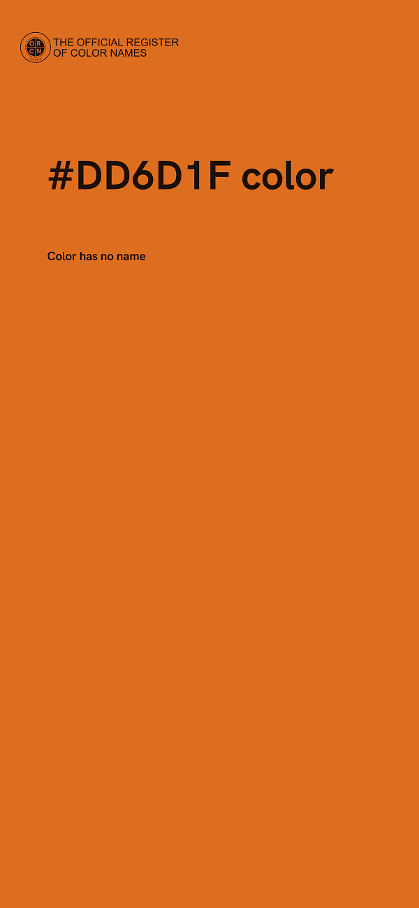 #DD6D1F color image