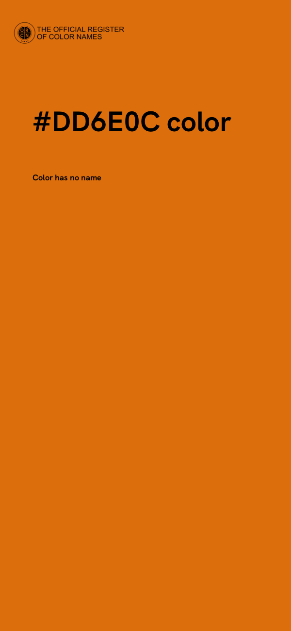 #DD6E0C color image