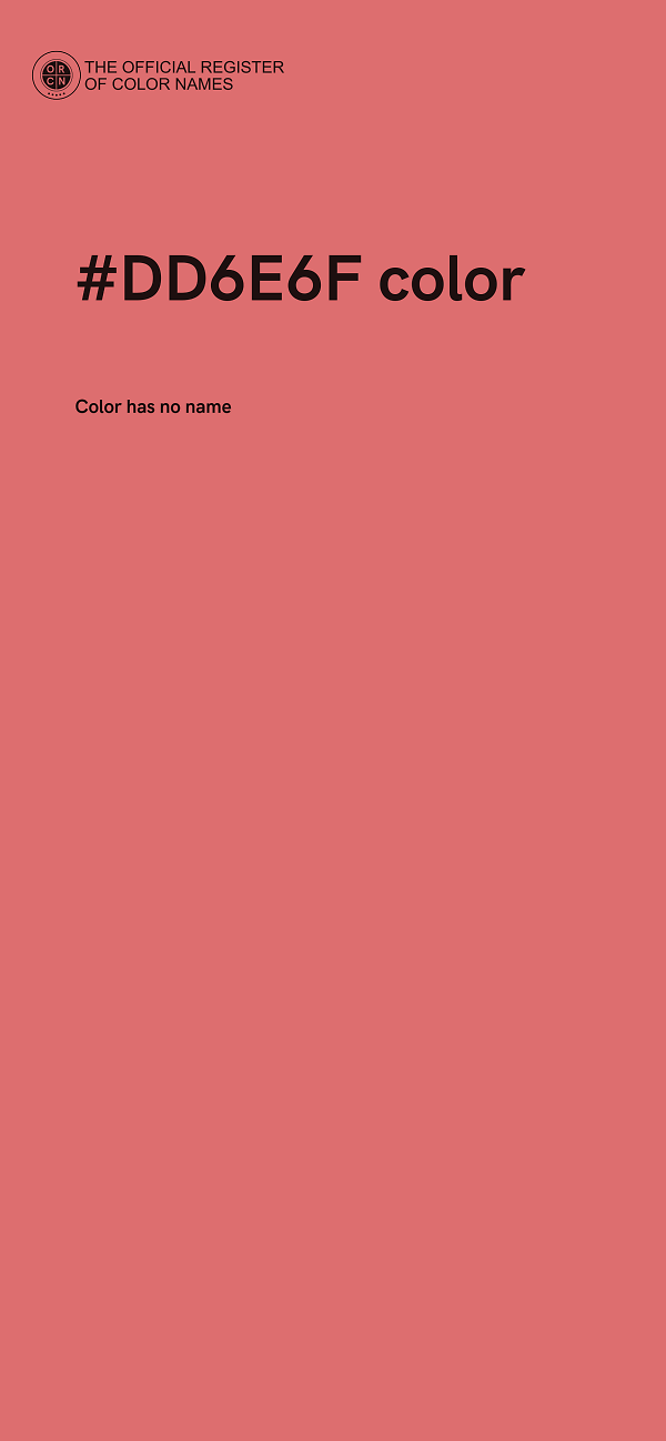 #DD6E6F color image
