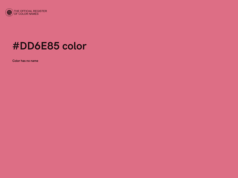 #DD6E85 color image