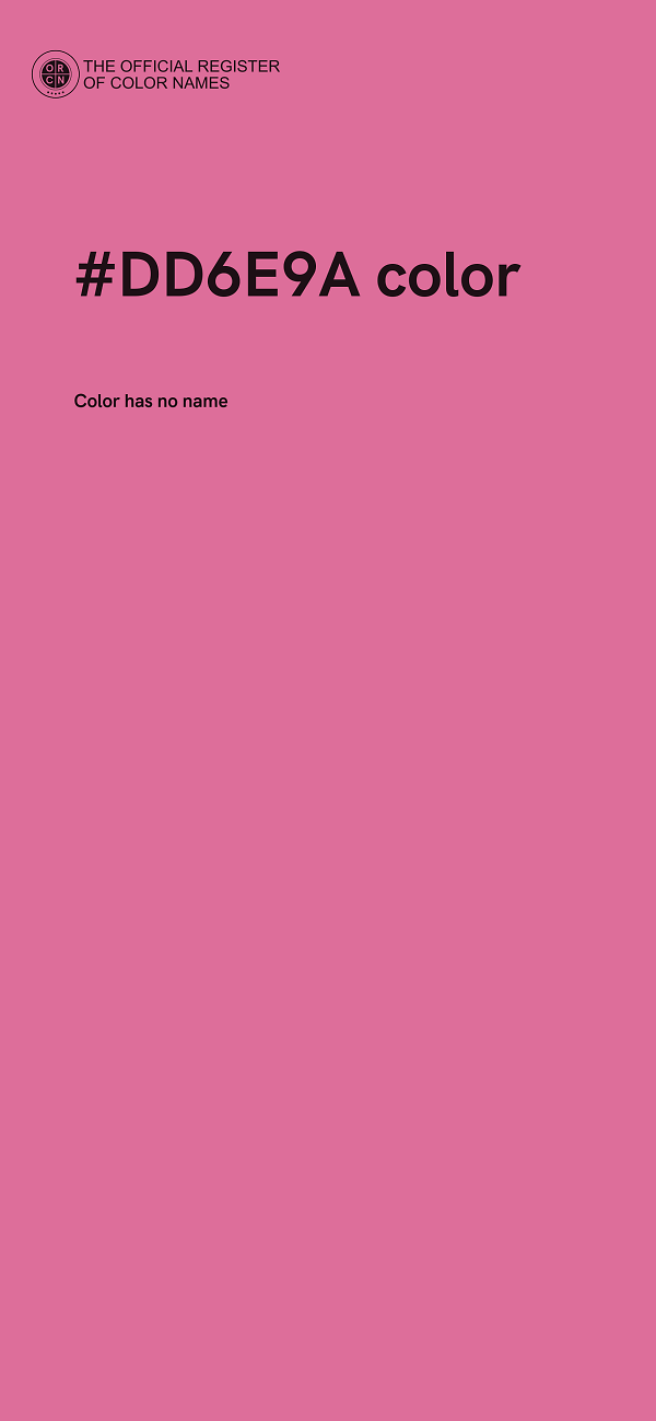 #DD6E9A color image
