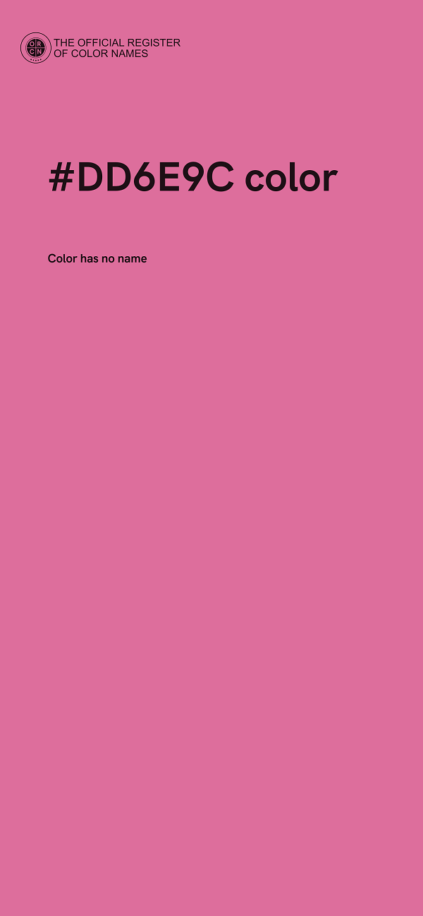 #DD6E9C color image