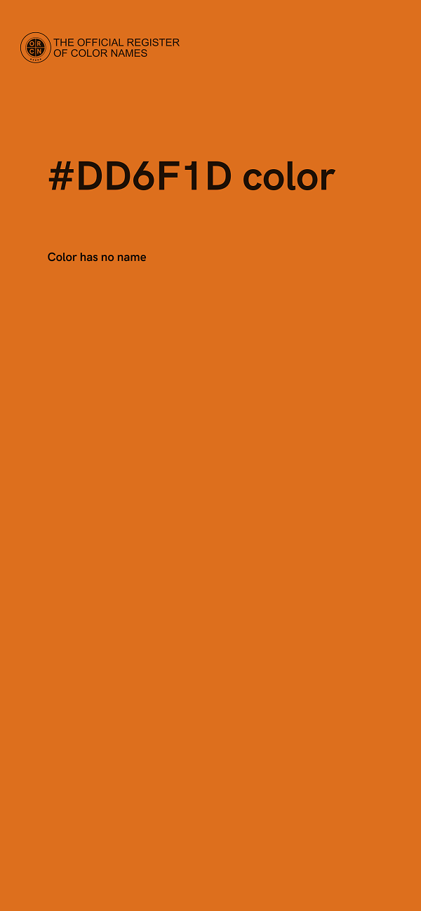 #DD6F1D color image