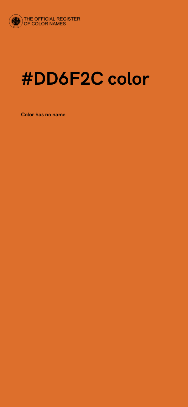 #DD6F2C color image