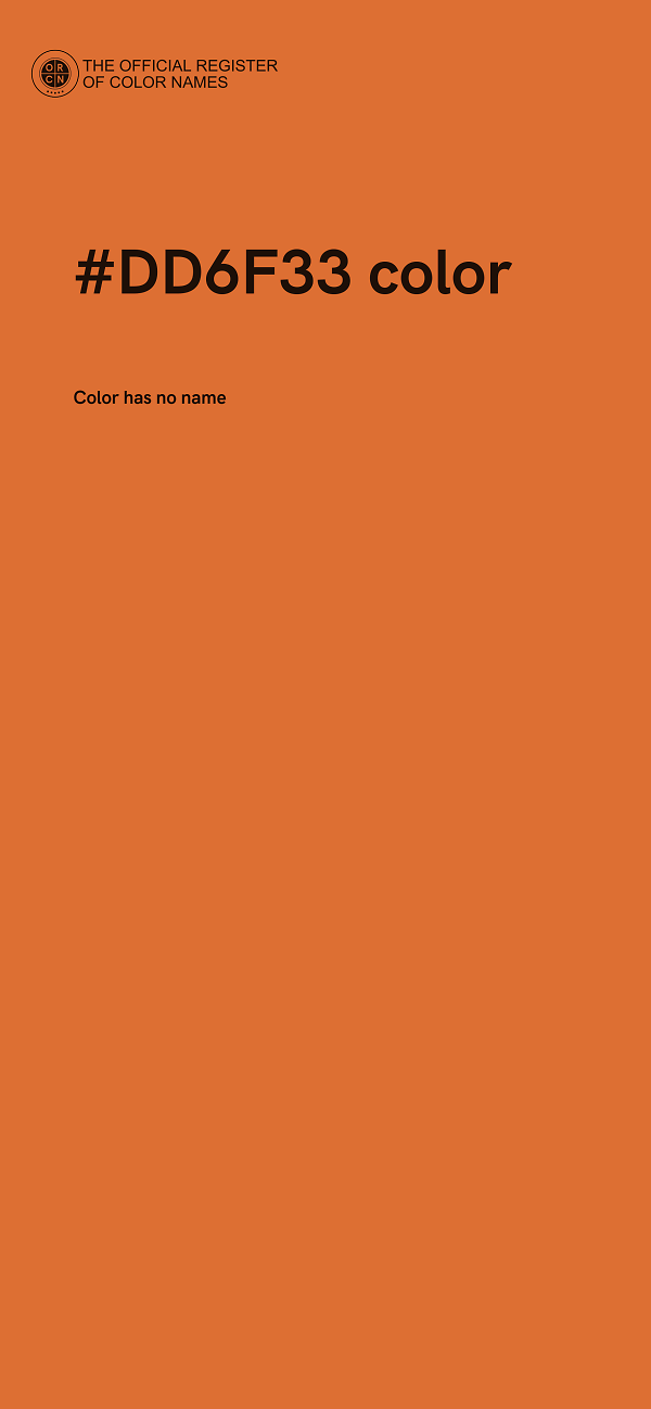 #DD6F33 color image