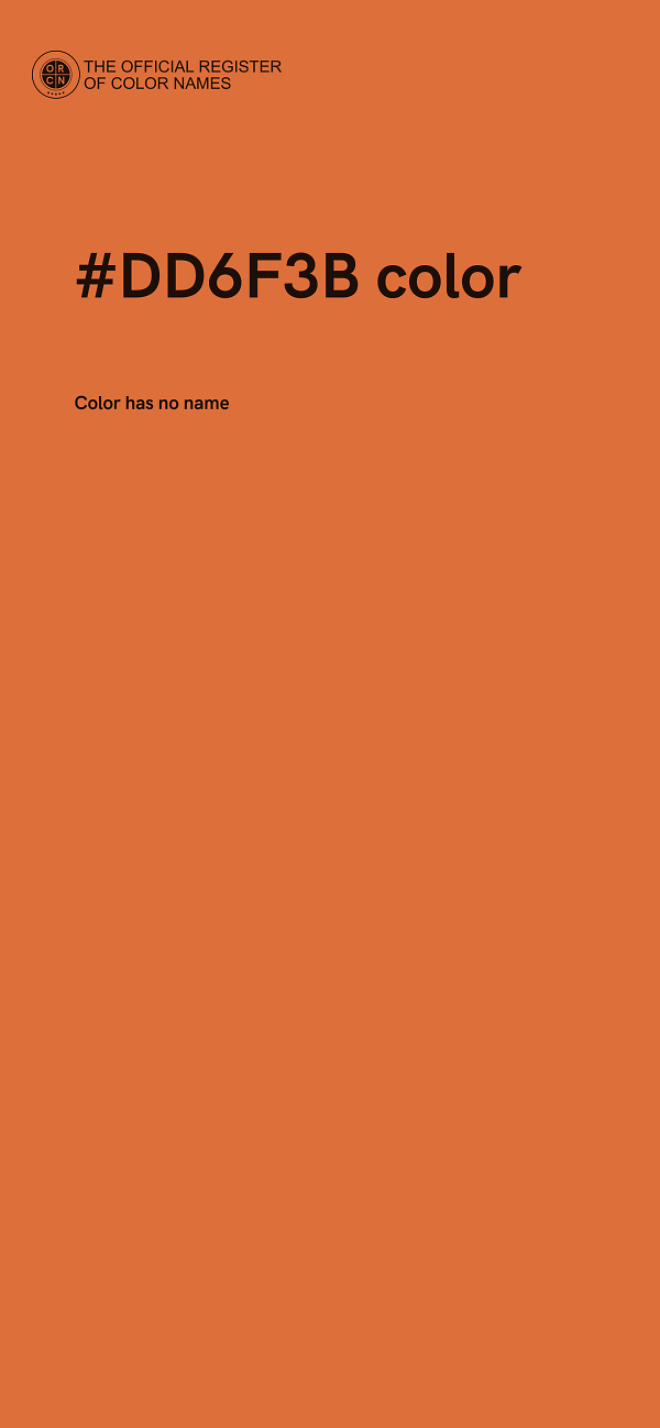 #DD6F3B color image