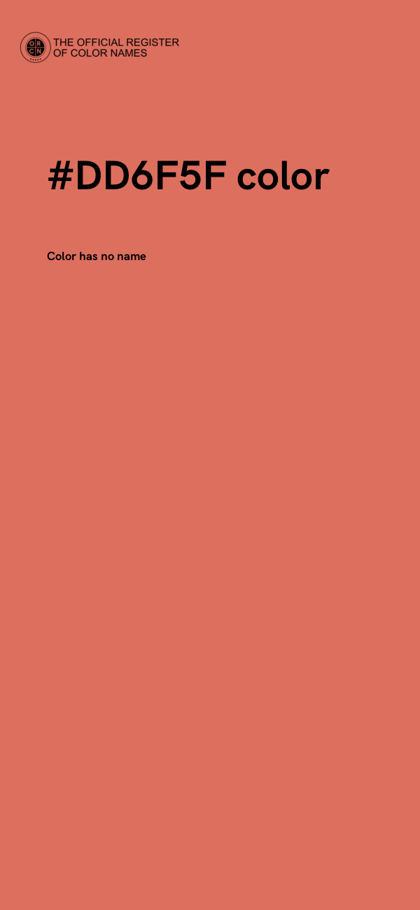 #DD6F5F color image