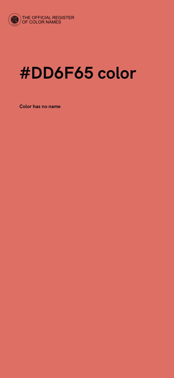 #DD6F65 color image