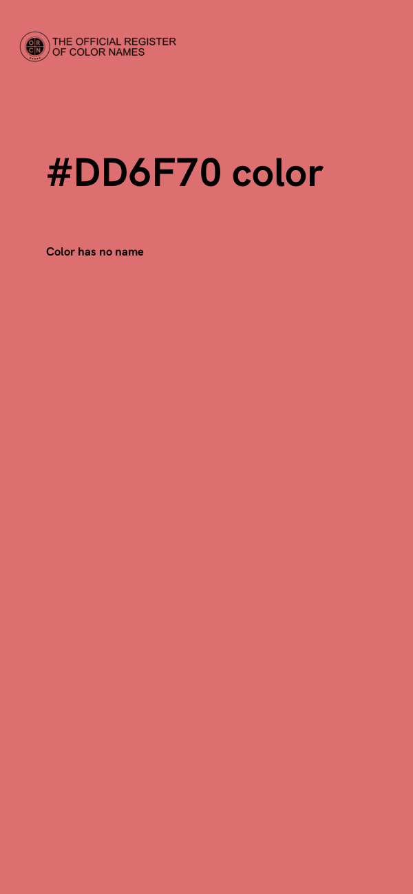 #DD6F70 color image