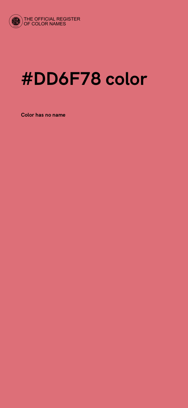 #DD6F78 color image