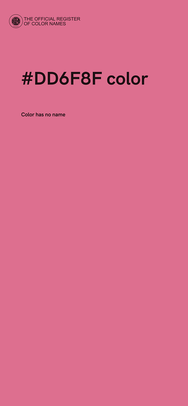 #DD6F8F color image