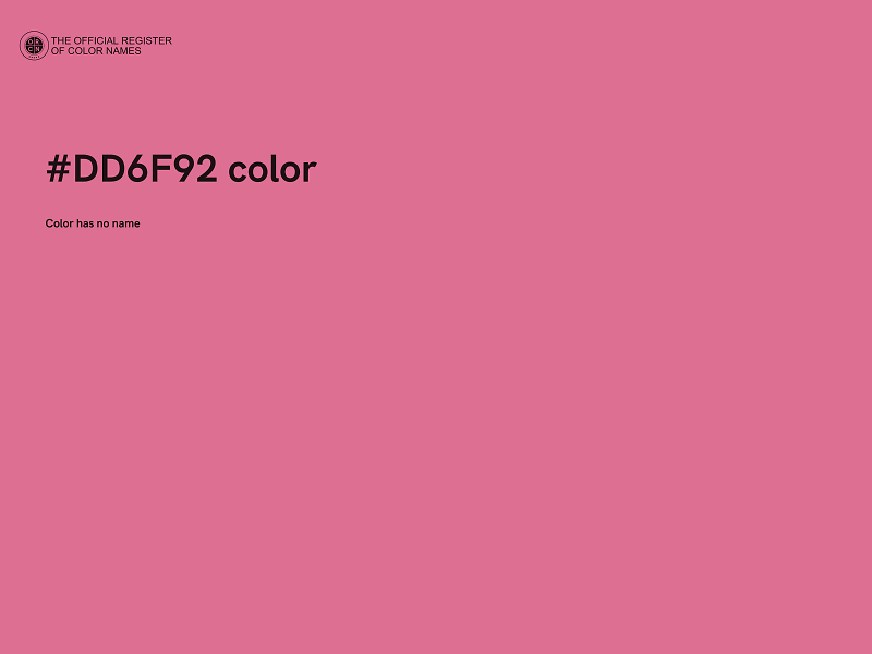 #DD6F92 color image