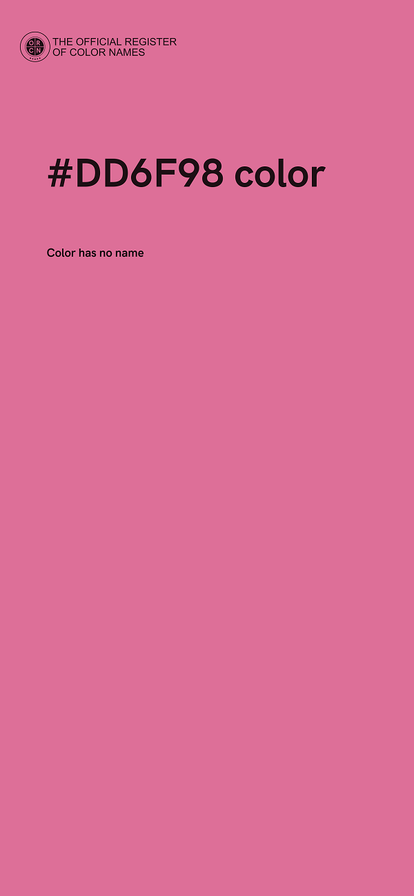 #DD6F98 color image