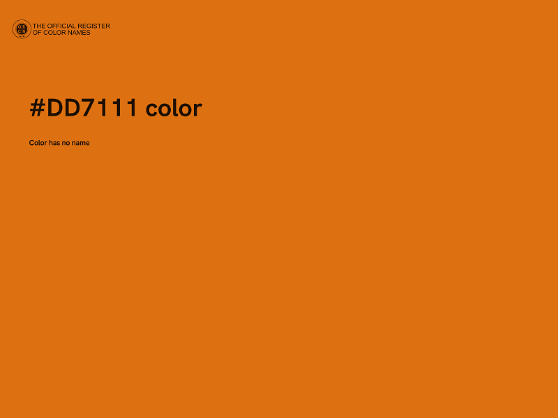#DD7111 color image