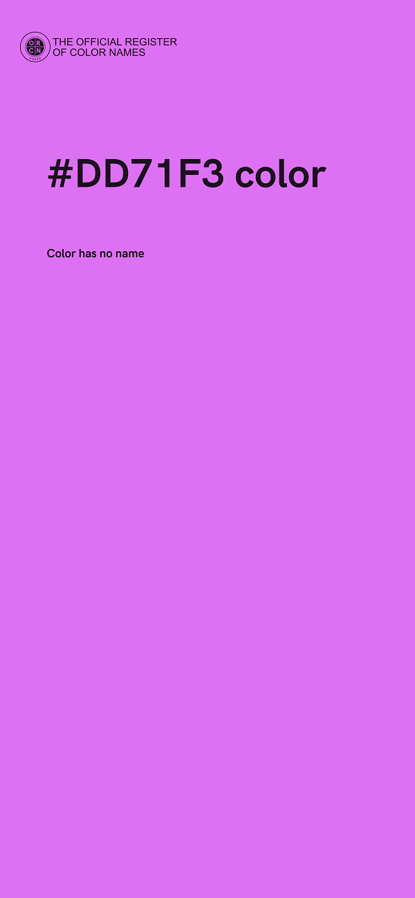 #DD71F3 color image
