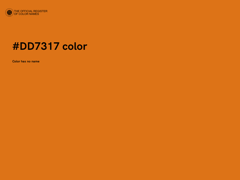 #DD7317 color image