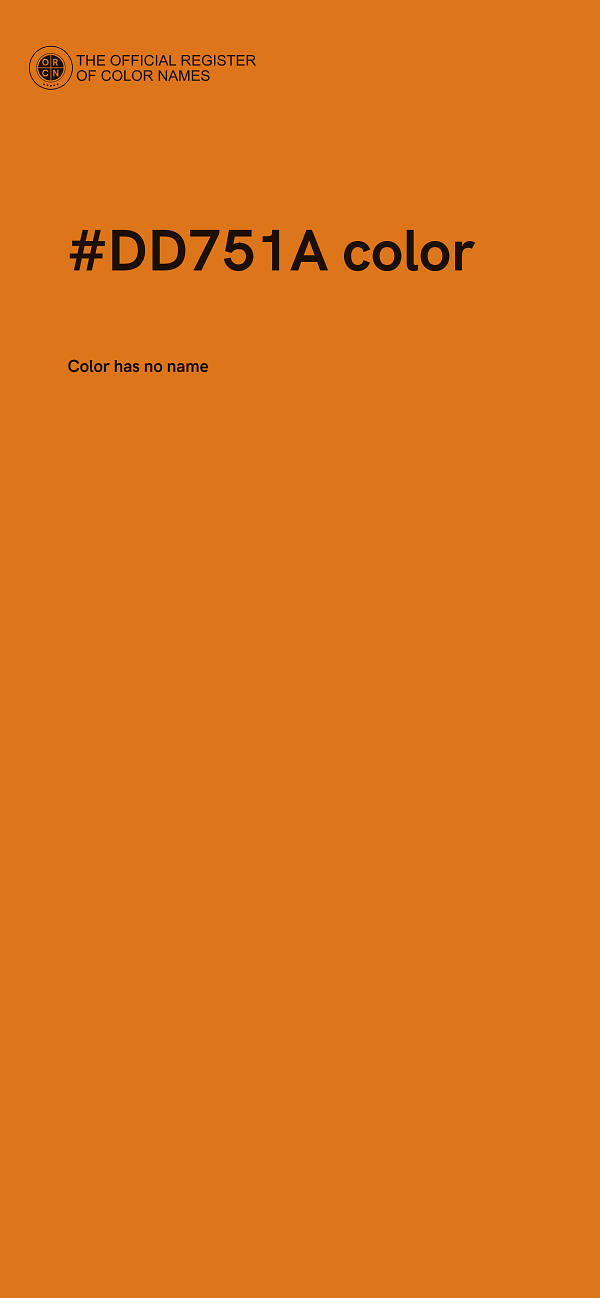 #DD751A color image