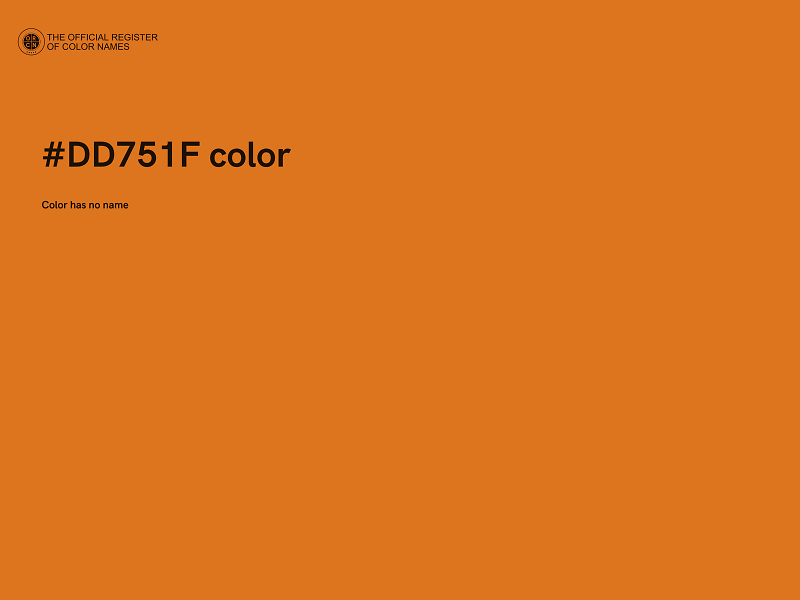 #DD751F color image