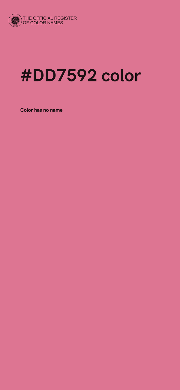 #DD7592 color image