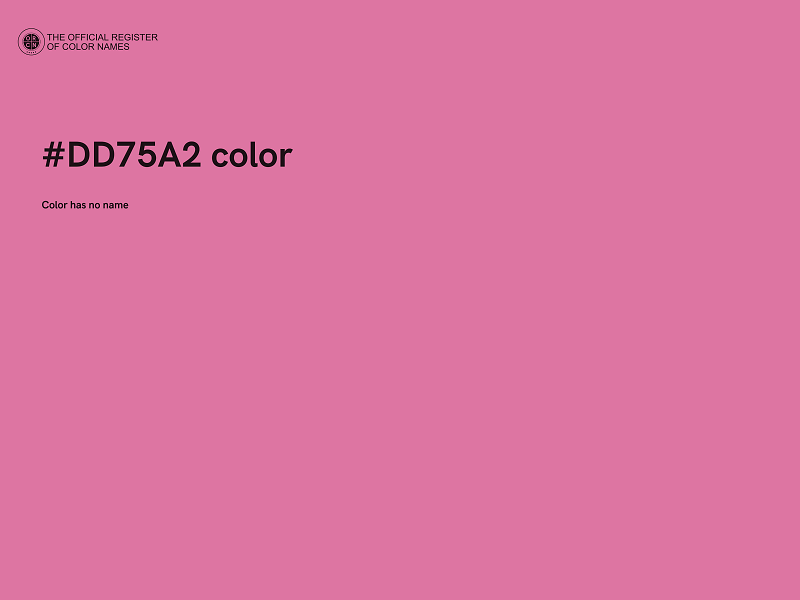 #DD75A2 color image