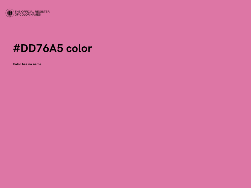 #DD76A5 color image