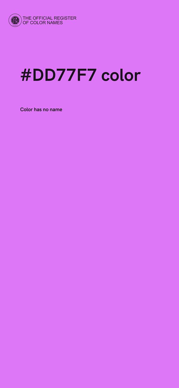 #DD77F7 color image