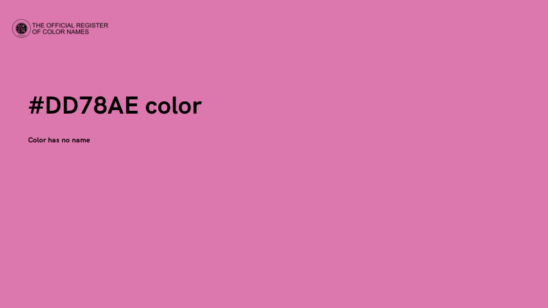 #DD78AE color image