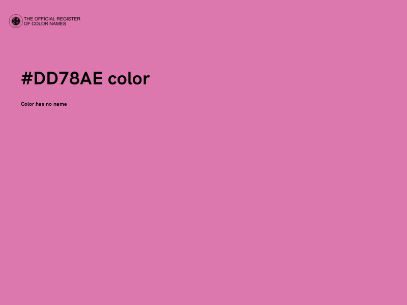 #DD78AE color image