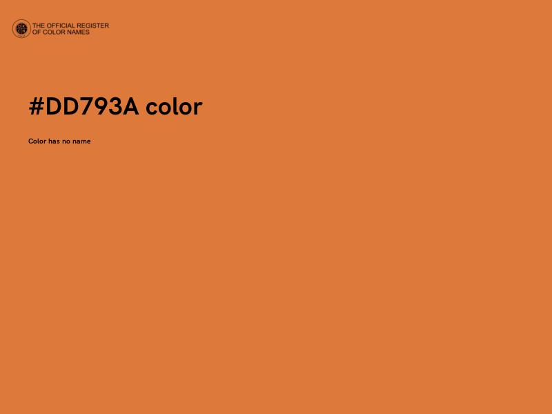 #DD793A color image