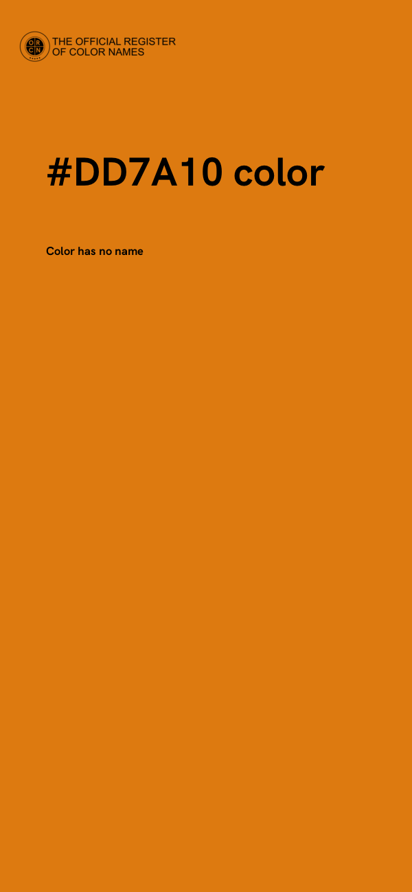 #DD7A10 color image