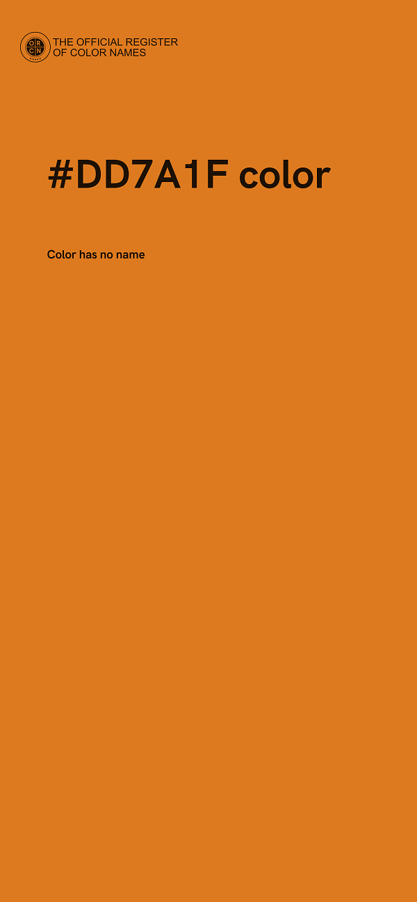 #DD7A1F color image